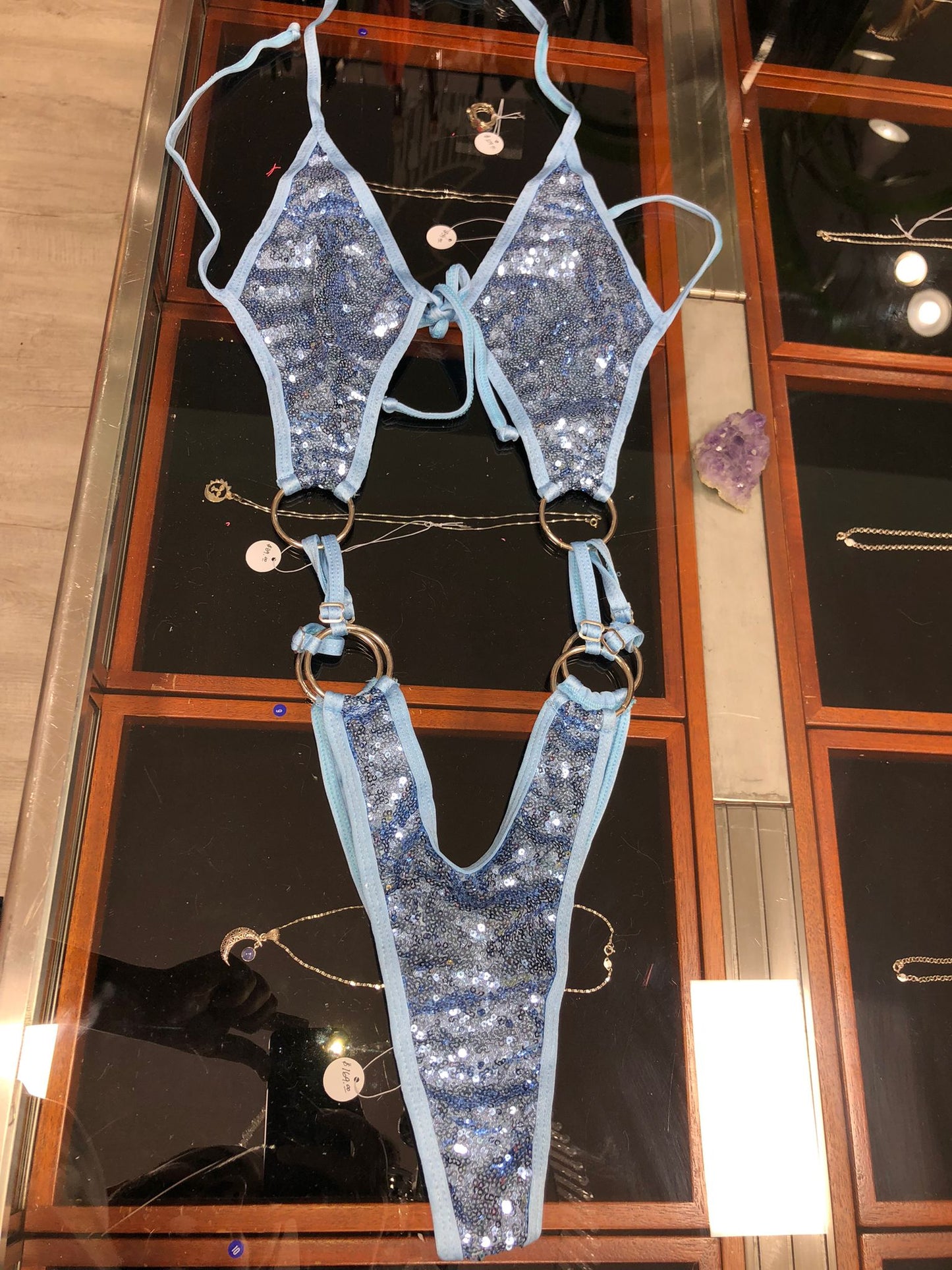 10F Body Candela with three rings on the sides of the waist Without Stones - Made to order