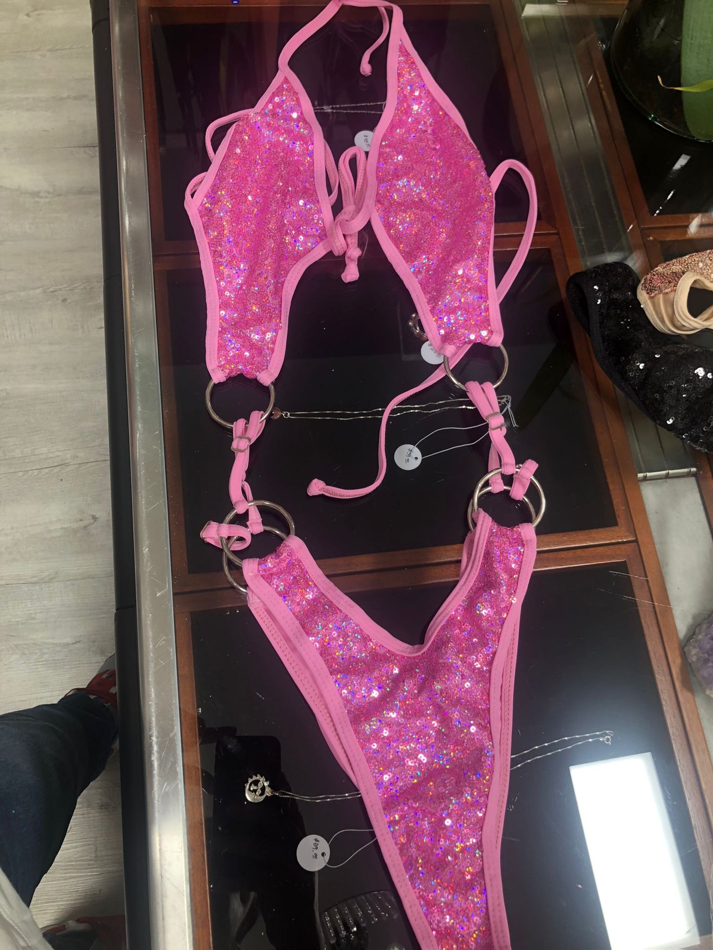 10F Body Candela with three rings on the sides of the waist Without Stones - Made to order