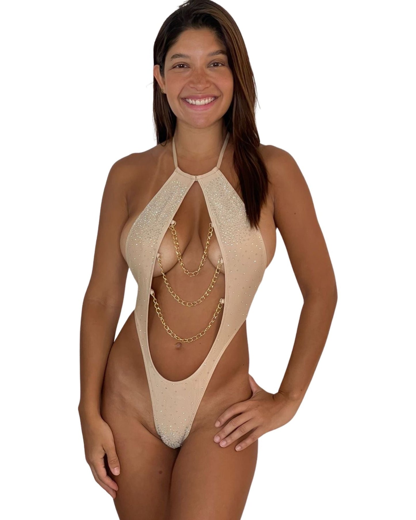 10A Body Meliza with Chain, With Stones - Made to order