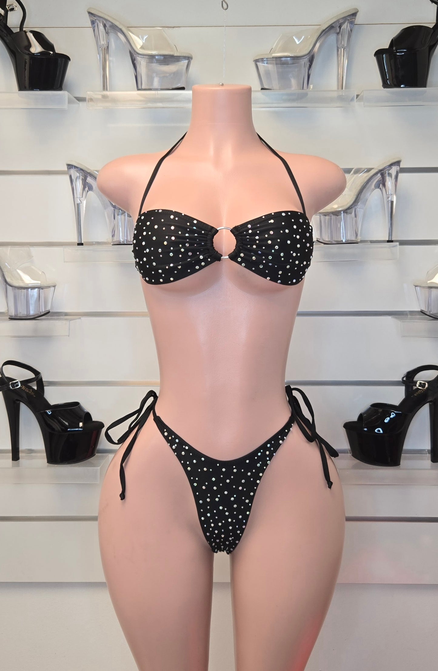 Front view of King Thong 10Y Stripper Set Centauro With Stones, neon lime rhinestone bikini for exotic dancers and pole performers.


Back view of 10Y Stripper Set Centauro With Stones, neon green thong bikini for strippers, club dancers, and stagewear shows.

Detail of neon rhinestone bikini 10Y Stripper Set Centauro, handcrafted with sparkling stones and adjustable ties for dancers.


Neon stripper bikini King Thong 10Y Set Centauro With Stones, luxury handmade dancewear for pole dancer