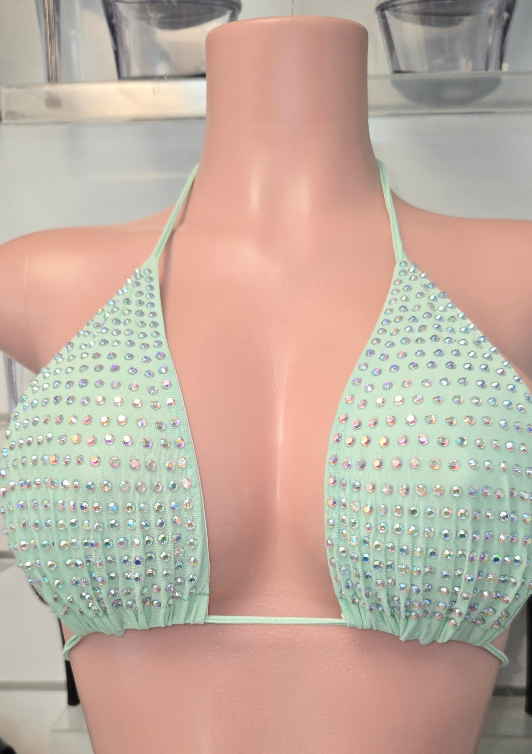 King Thong 1A1 Stripper Bikini Set Sisi with Stones – Neon Dancewear for Performers