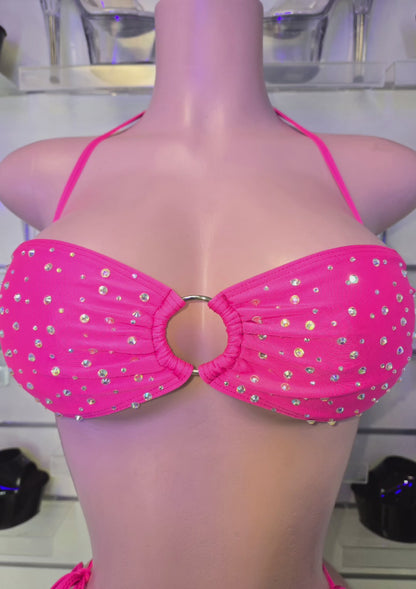 10B Set Centauro With Stones Exotic Stripper Dance Bikini - Made to order
