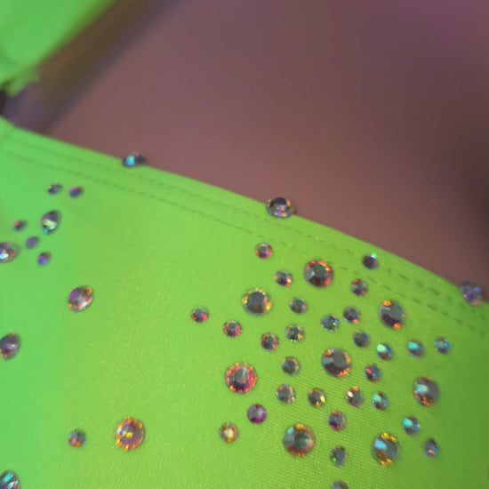 rhinestone bodysuit

handmade dancewear

stripper outfit

stagewear for performers

clubwear for women

pole dance costume

neon bodysuit

sparkly outfit

performance costume

festival outfit

handmade stage costume

dancer outfit

King Thong bodysuit

rhinestone stagewear

custom dancewear

showgirl costume