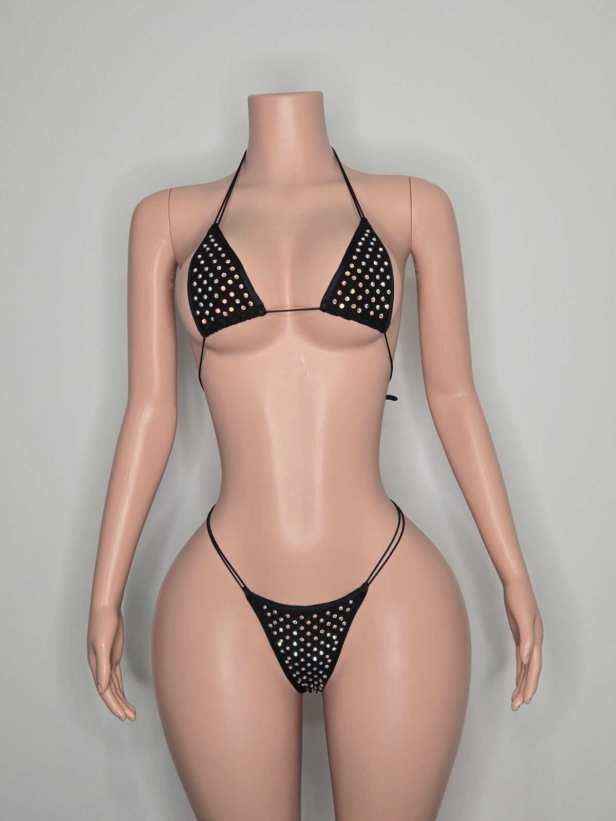 10B Set candy – Rhinestone Micro Bikini – Stripper Dancewear for Women – Stage & Clubwear Outfit  King Thong