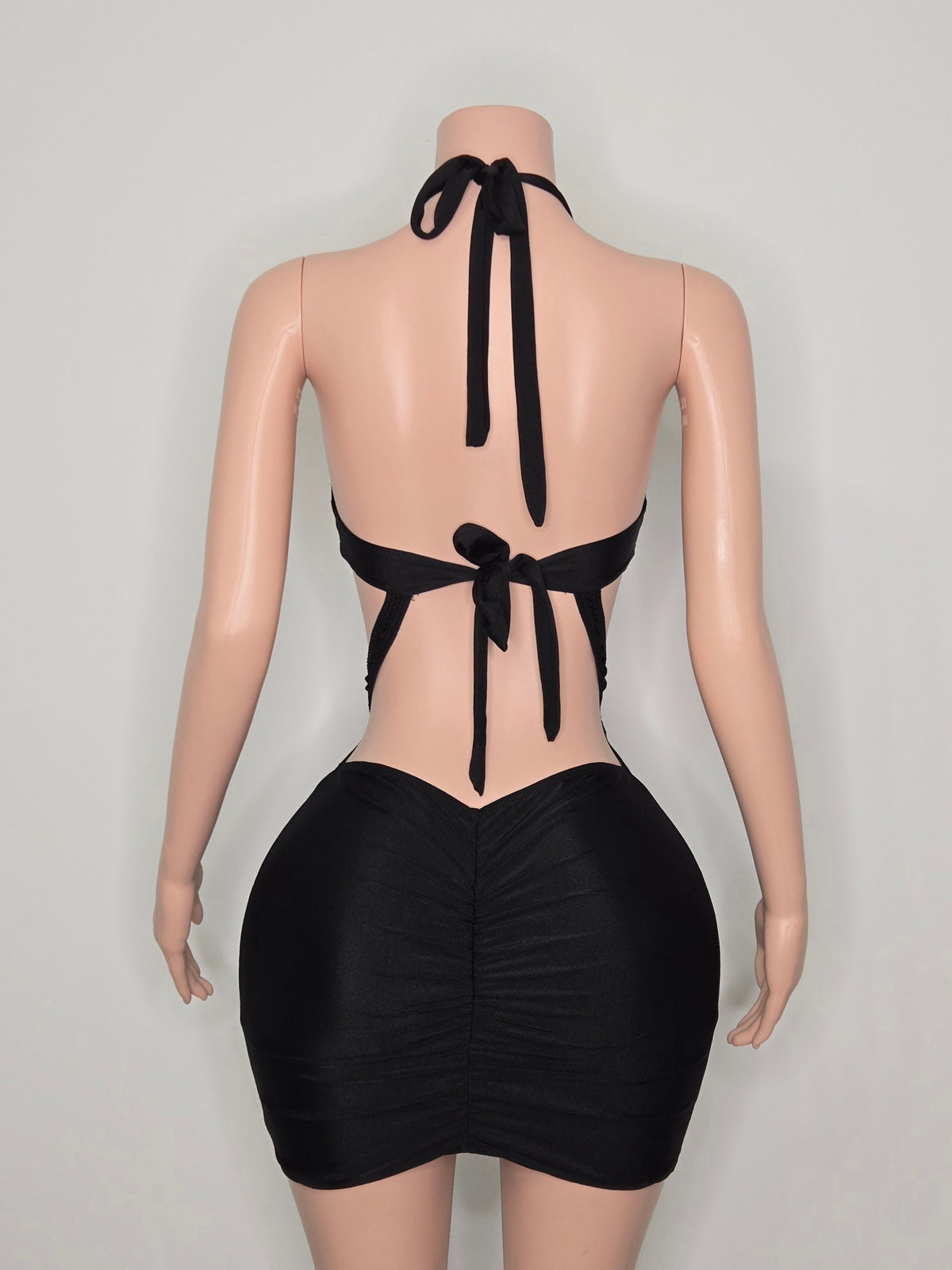 7F DEMMY Short Dress | Handmade Neon Stagewear (Without Stones)