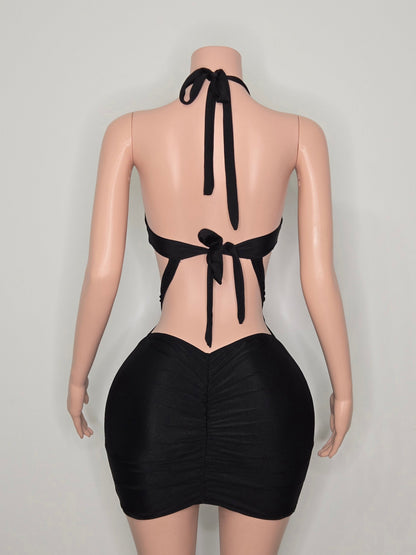 7F DEMMY Short Dress | Handmade Neon Stagewear (Without Stones)