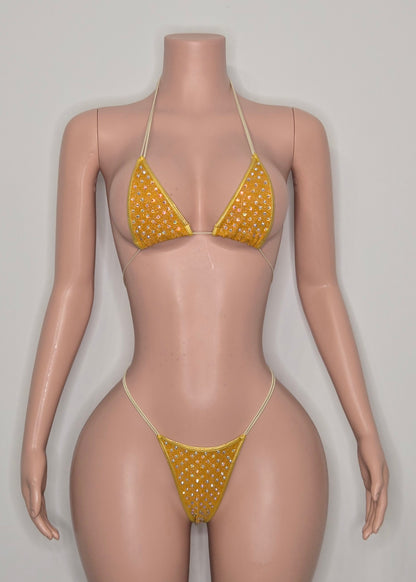 10B Set candy – Rhinestone Micro Bikini – Stripper Dancewear for Women – Stage & Clubwear Outfit  King Thong