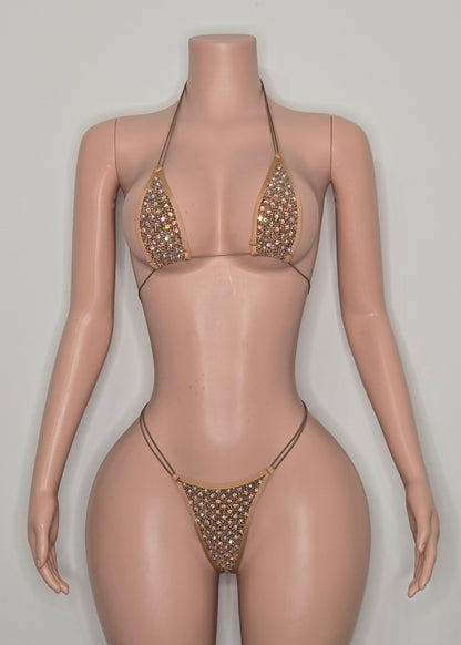 10B Set candy – Rhinestone Micro Bikini – Stripper Dancewear for Women – Stage & Clubwear Outfit  King Thong