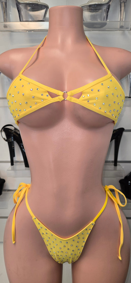 10B Set Camila with Stones – Sparkly Dancewear Stripper by King Thong