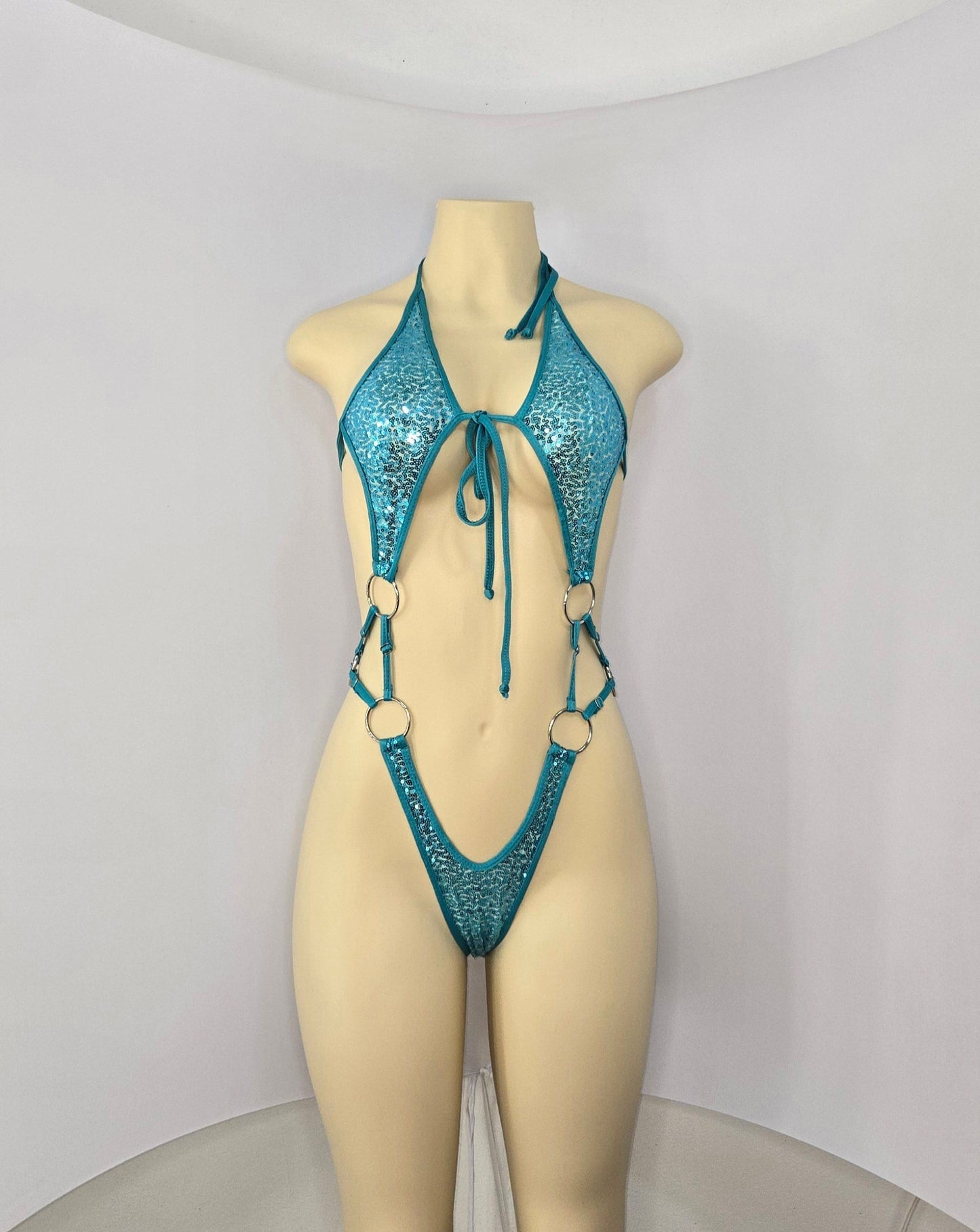 10F Body Candela with three rings on the sides of the waist Without Stones - Made to order