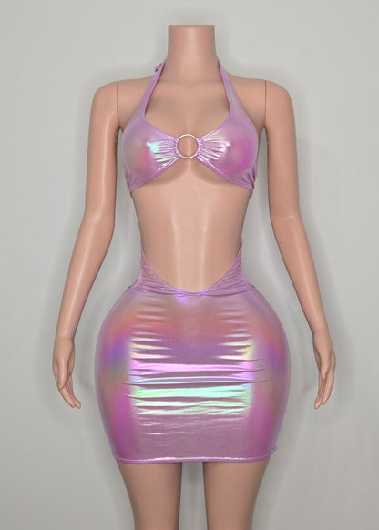 7F DEMMY Short Dress | Handmade Neon Stagewear (Without Stones)
