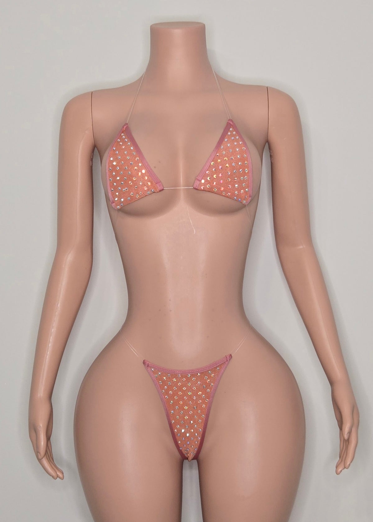 10B Set candy – Rhinestone Micro Bikini – Stripper Dancewear for Women – Stage & Clubwear Outfit  King Thong