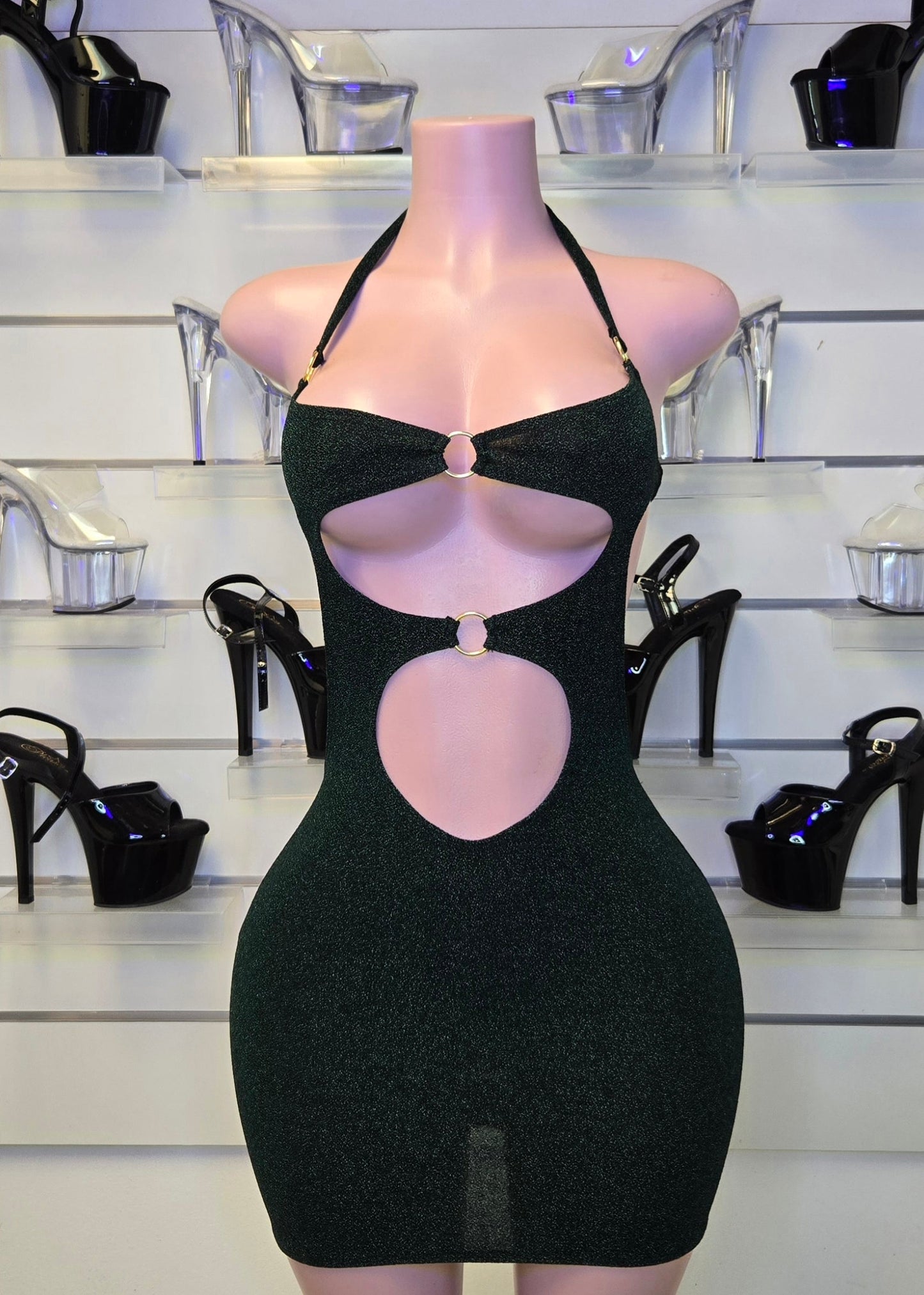 7F GISELLE Short Dress | Handmade Neon Stagewear (Without Stones) - Made to order