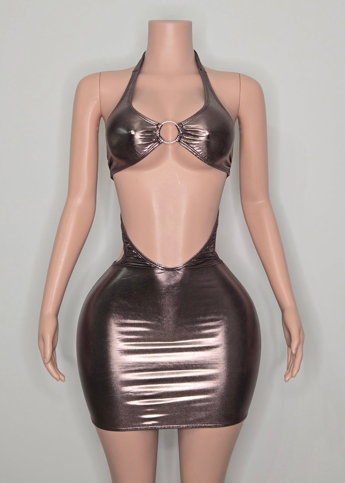 7F DEMMY Short Dress | Handmade Neon Stagewear (Without Stones)