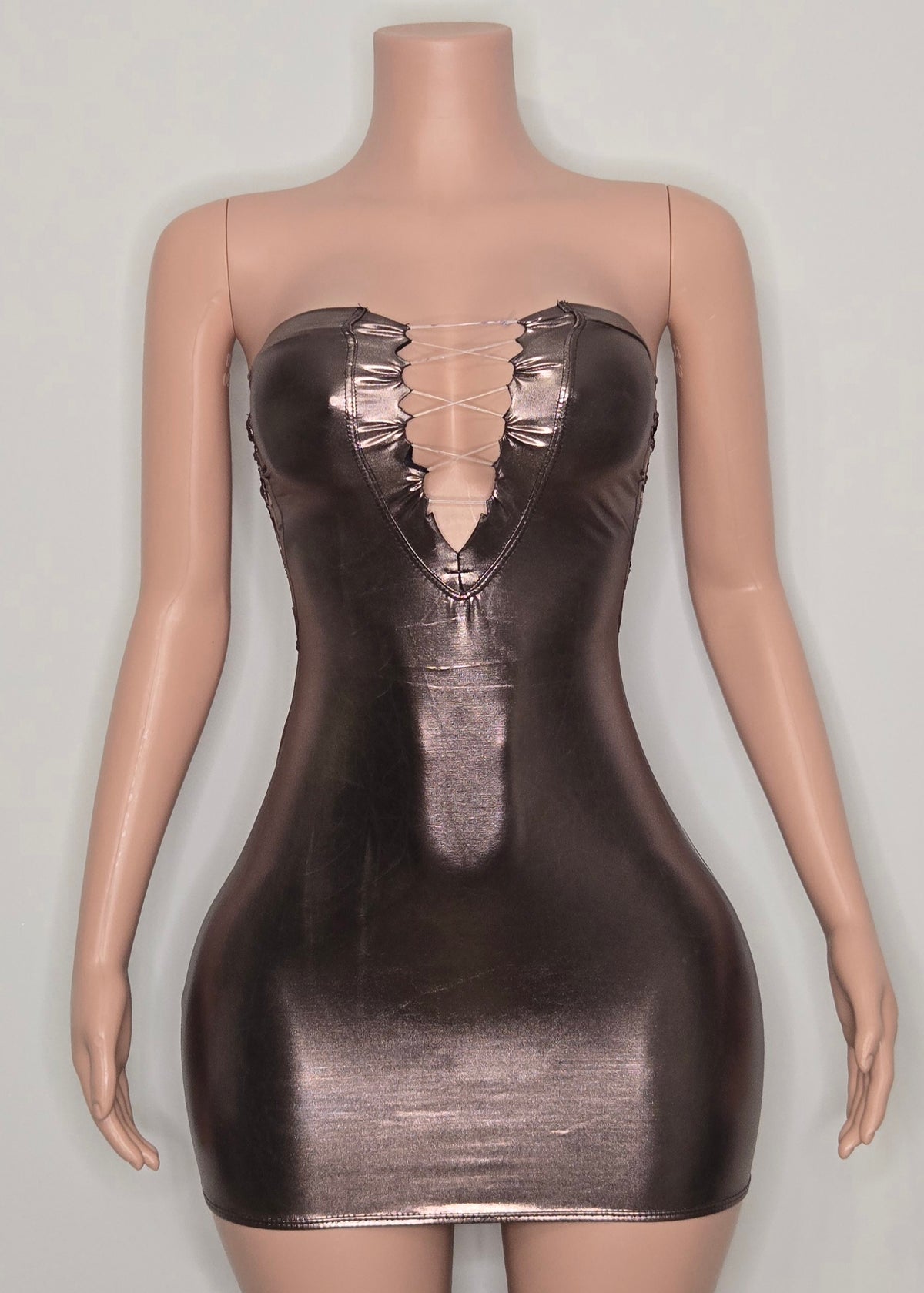 7F ADRIANA Short Dress | Handmade Neon Stagewear (Without Stones)