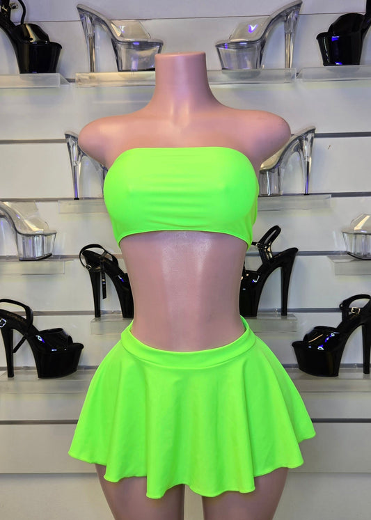 7F TENNIS PLAYER Dress | Handmade Neon Stagewear (Without Stones) - Made to order