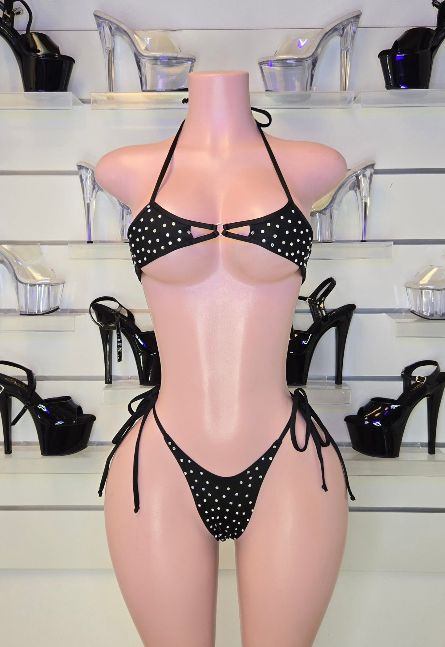 10B Set Camila with Stones – Sparkly Dancewear Stripper by King Thong - Made to order