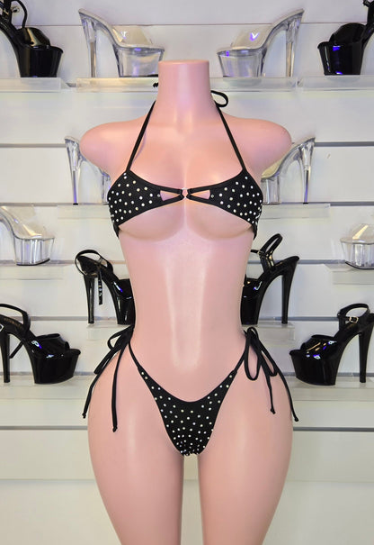 10B Set Camila with Stones – Sparkly Dancewear Stripper by King Thong - Made to order
