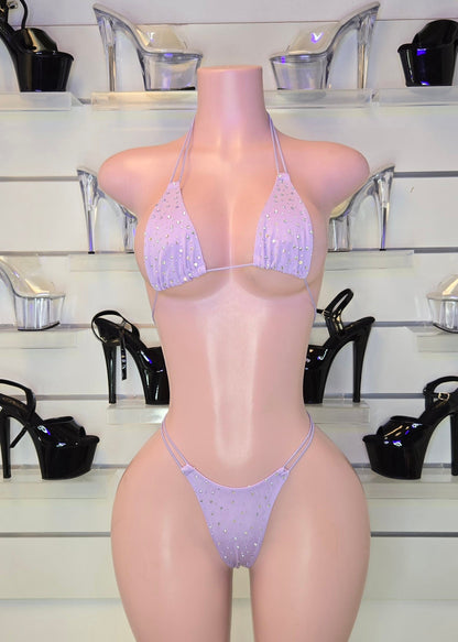 10B Set Susi – Rhinestone Micro Bikini – Exotic Dancer Stagewear for Women – Stage & Clubwear Outfit King Thong