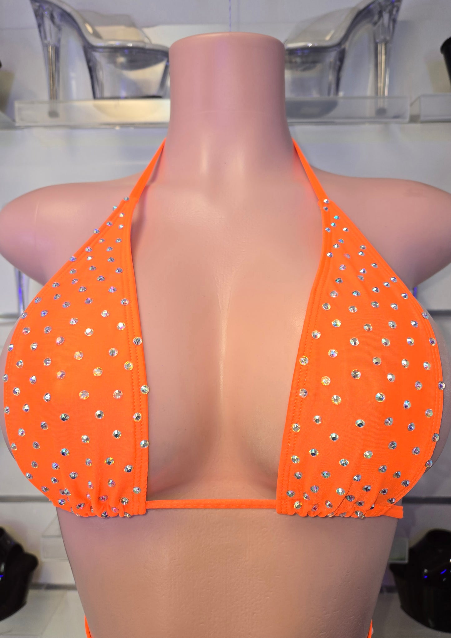 10A Set Alejandra – Stripper Rhinestone Bikini Handmade for Club Performers - On request