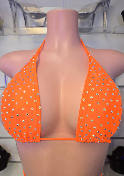 10A Set Alejandra – Stripper Rhinestone Bikini Handmade for Club Performers - On request