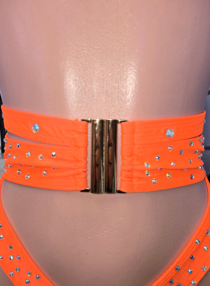 10B Set Alejandra – Stripper Rhinestone Bikini Handmade for Club Performers - Made to order
