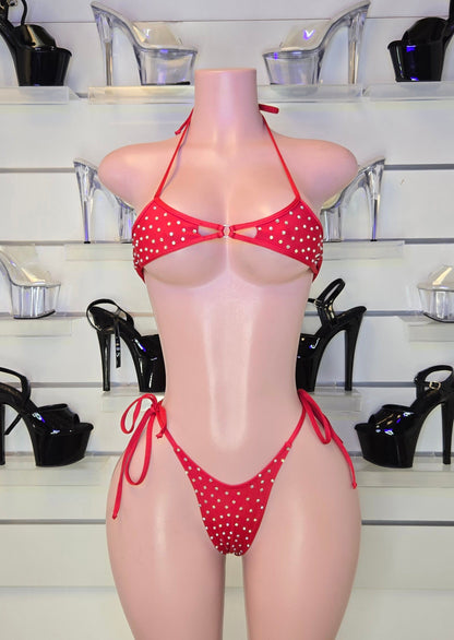 10B Set Camila with Stones – Sparkly Dancewear Stripper by King Thong - Made to order