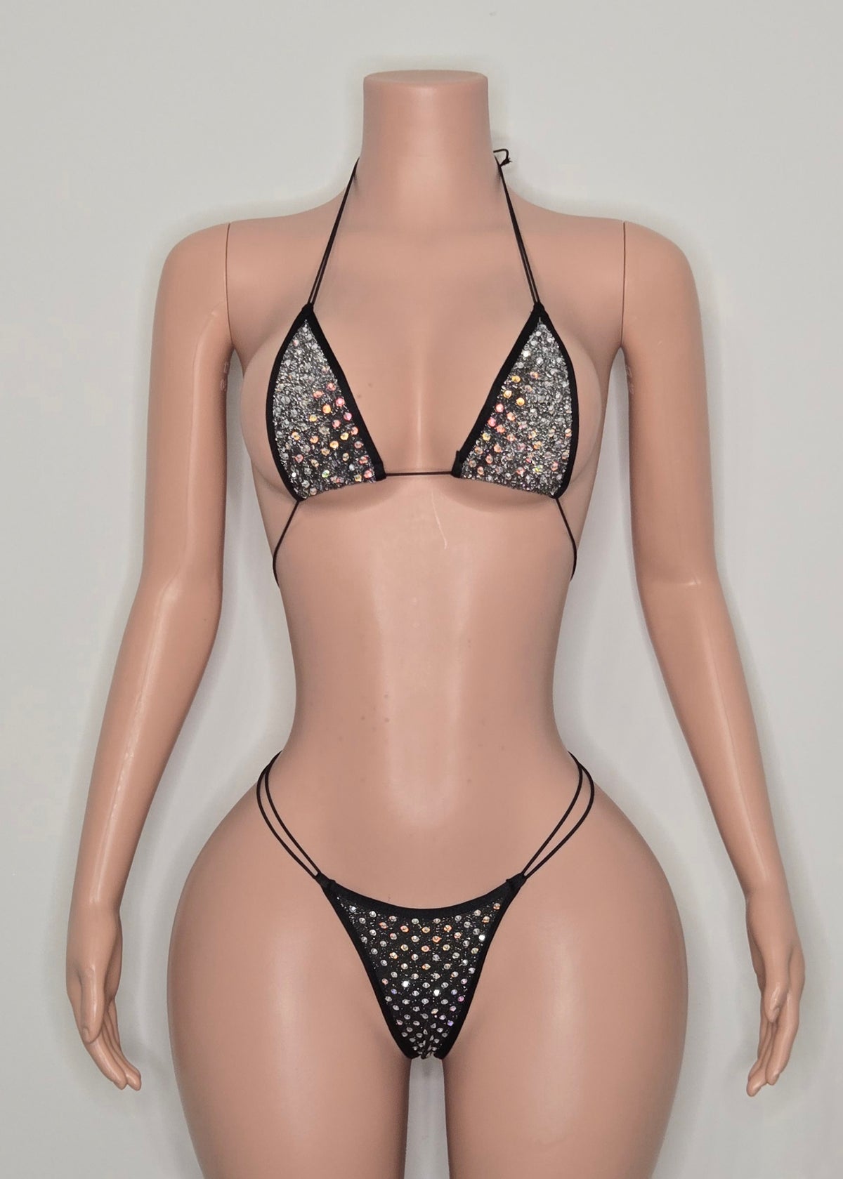 10B Set candy – Rhinestone Micro Bikini – Stripper Dancewear for Women – Stage & Clubwear Outfit  King Thong