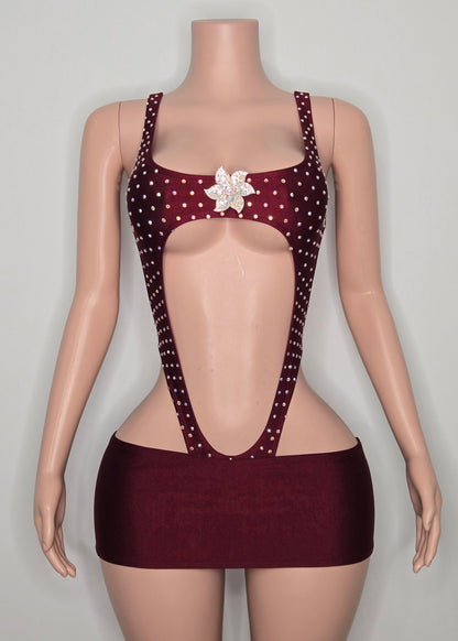 10A Body Rachel With Crystals and Chain - Made to order