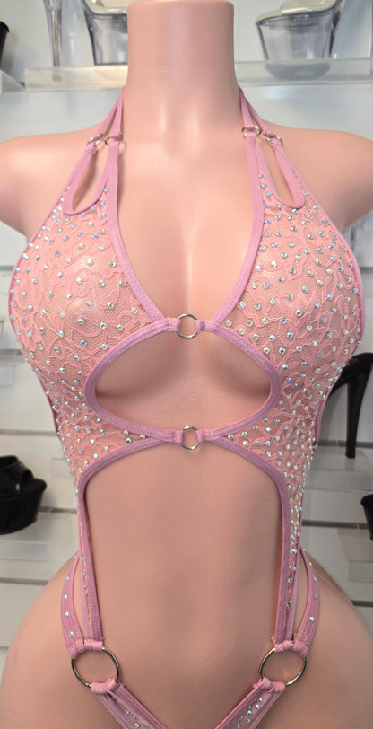 10A Body Ruby lace With Stones - Made to order