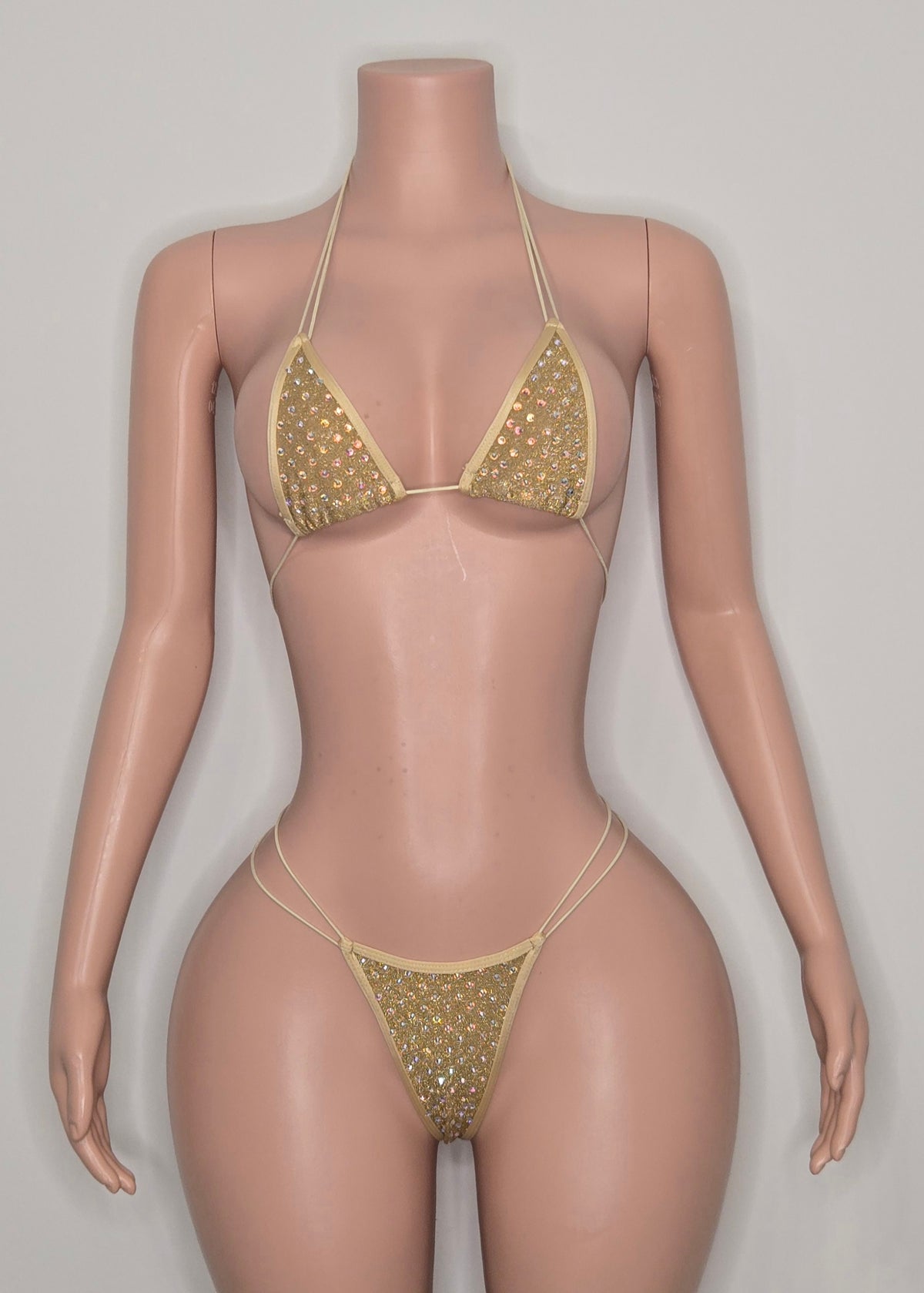 10B Set candy – Rhinestone Micro Bikini – Stripper Dancewear for Women – Stage & Clubwear Outfit  King Thong