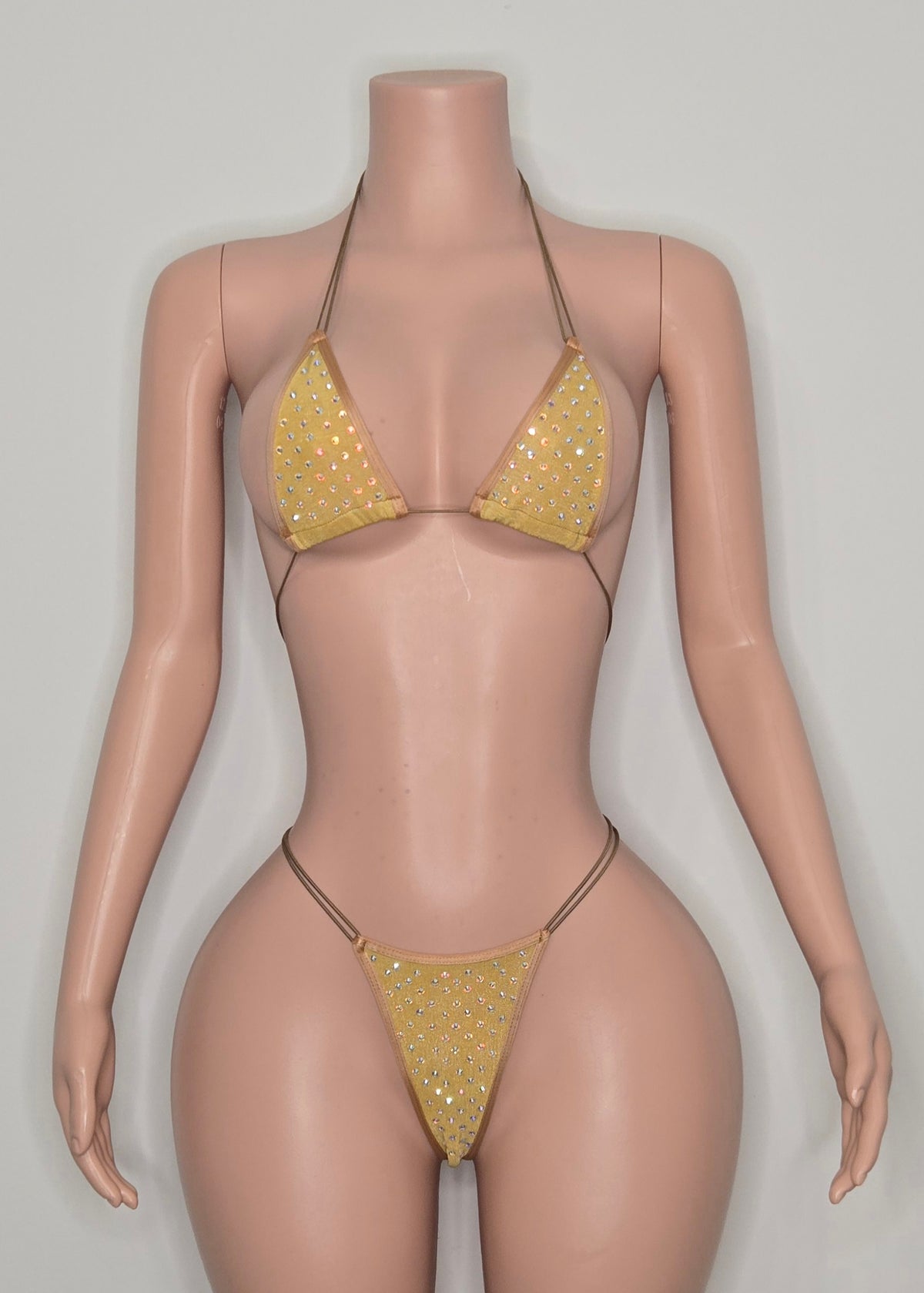 10B Set candy – Rhinestone Micro Bikini – Stripper Dancewear for Women – Stage & Clubwear Outfit  King Thong