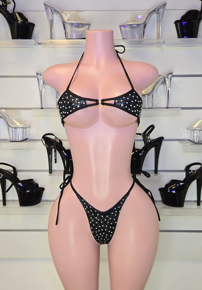 10B Set Camila with Stones – Sparkly Dancewear Stripper by King Thong - Made to order