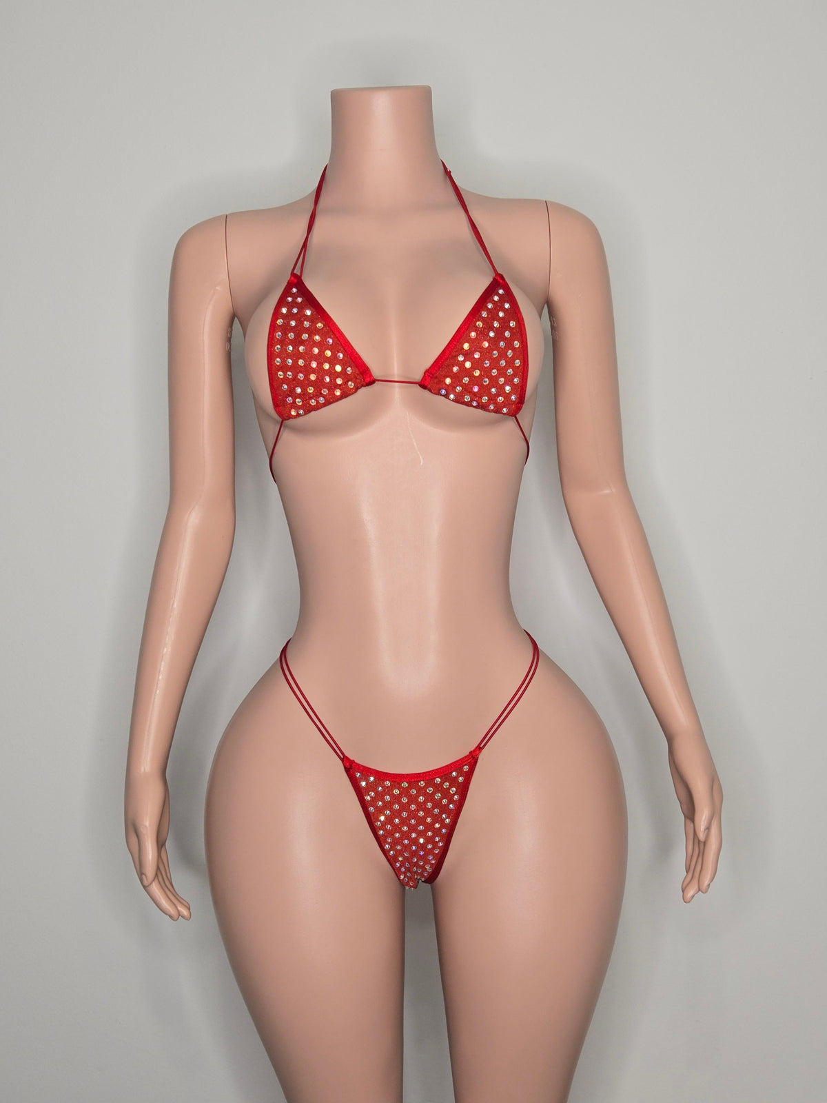 10B Set candy – Rhinestone Micro Bikini – Stripper Dancewear for Women – Stage & Clubwear Outfit  King Thong