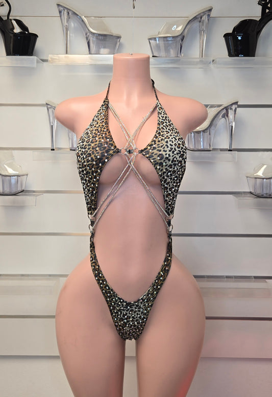 Body dos aros con cordon de Cristal with stone